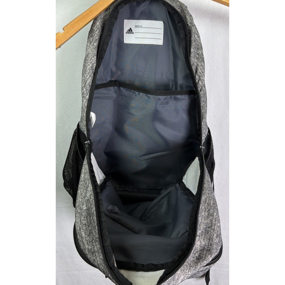 Adidas Grey Soccer Backpack Athletic Sports Bag Durable Lightweight Travel Gear - Picture 6 of 12